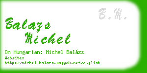 balazs michel business card